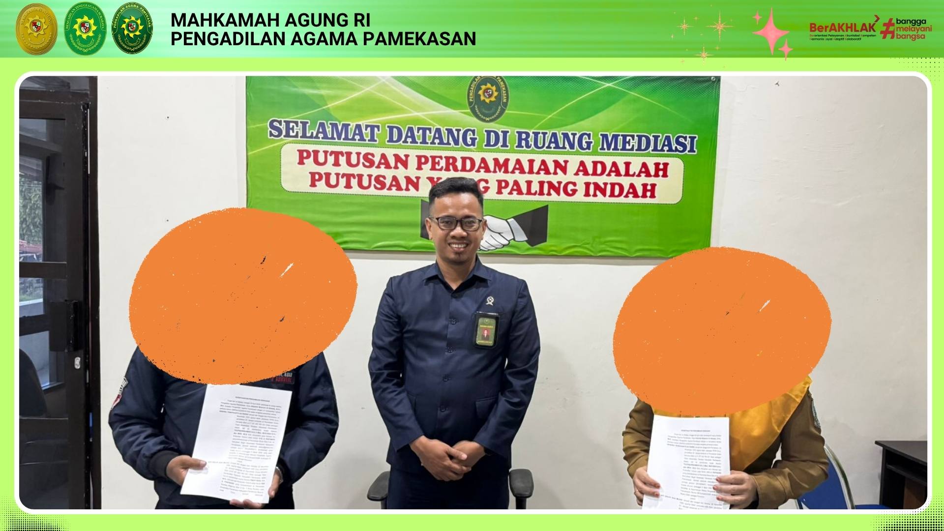 Hakim Mediator PA Pamekasan Berhasil Capai Kesepakatan Dalam Proses Mediasi